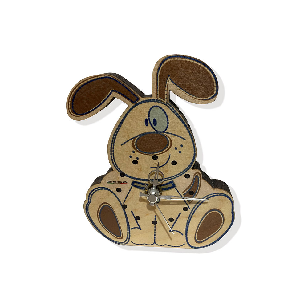 Negò Design orologio coniglio in legno