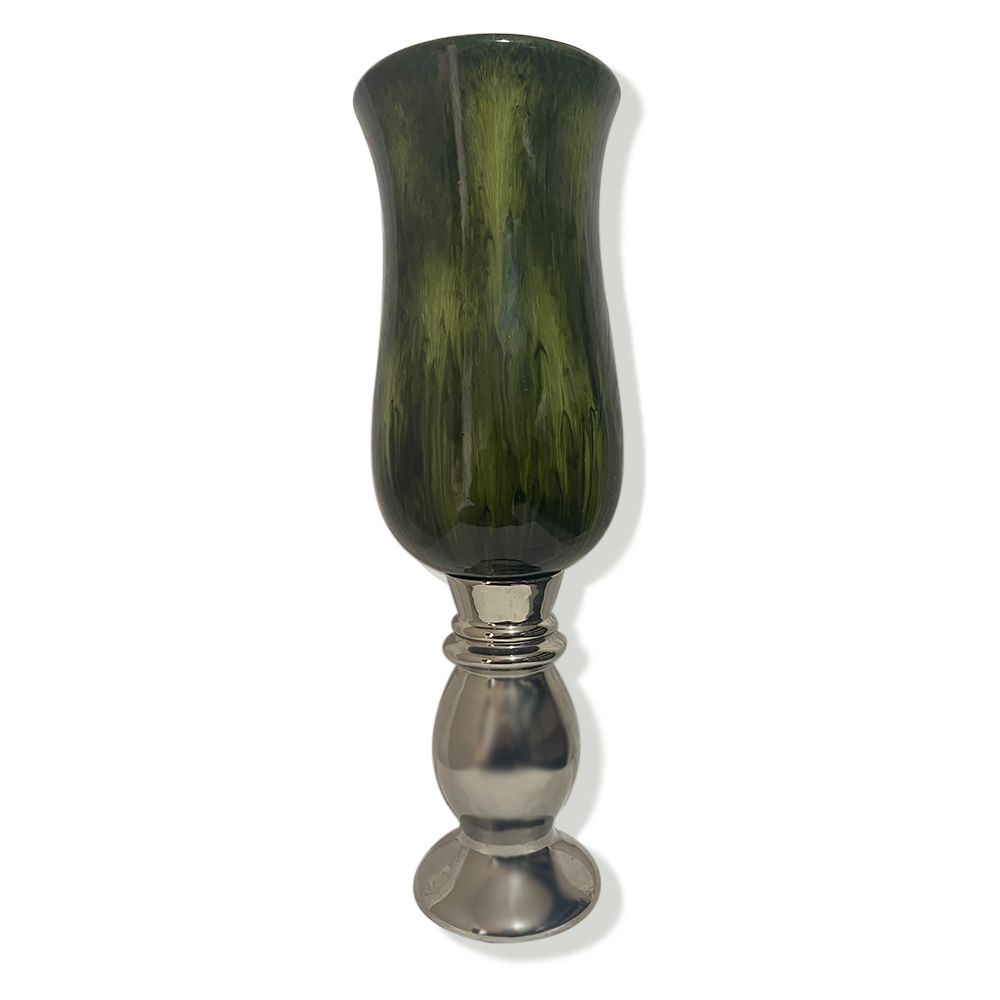Mauro Ferretti vaso alto in ceramica verde 58cm