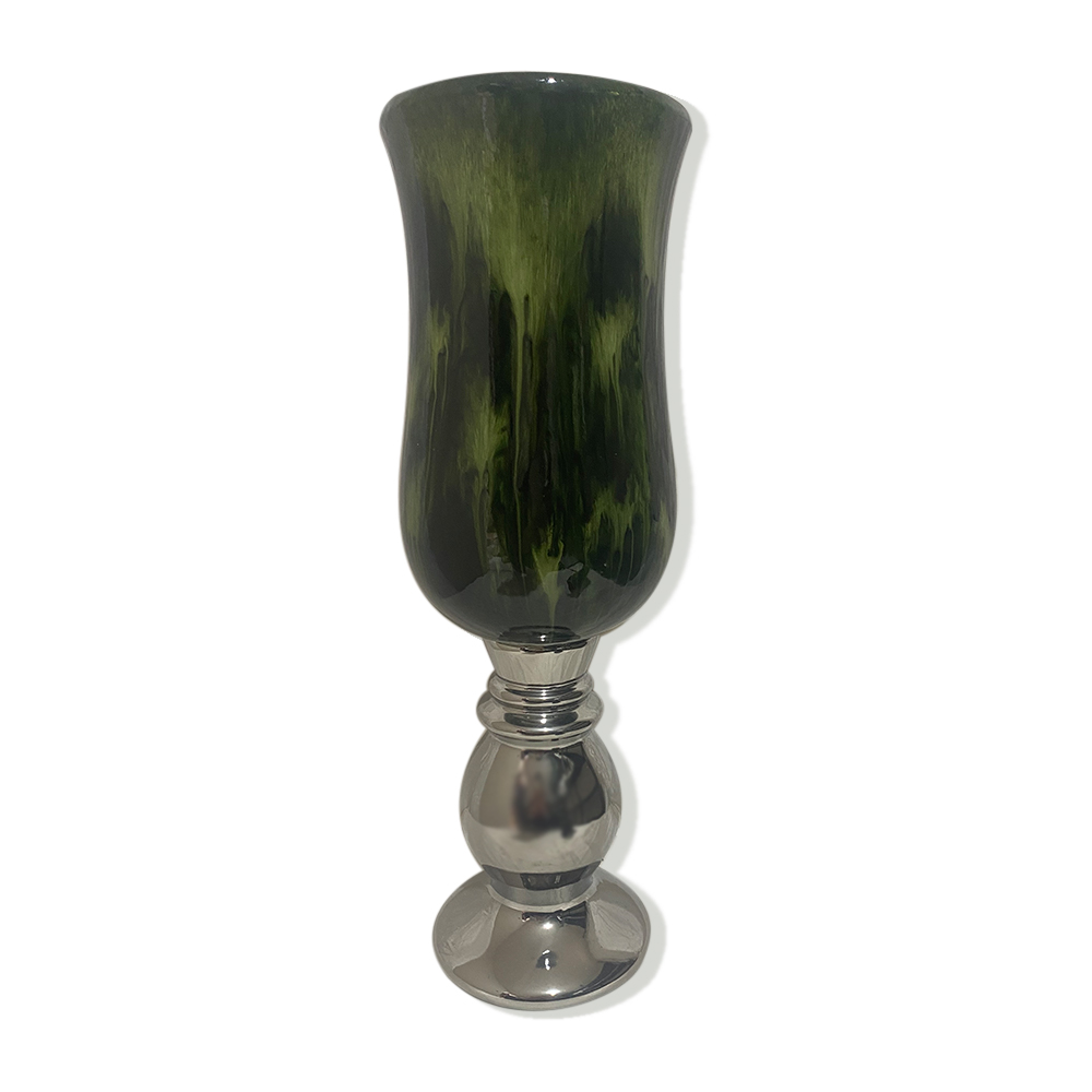 Mauro Ferretti vaso alto in ceramica verde 38 cm