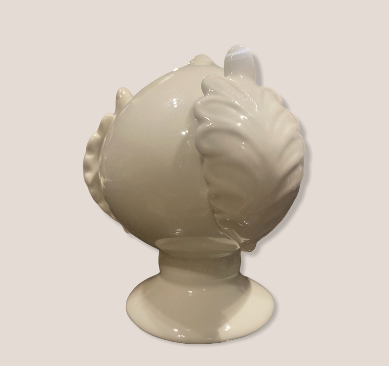Pumo bianco in ceramica