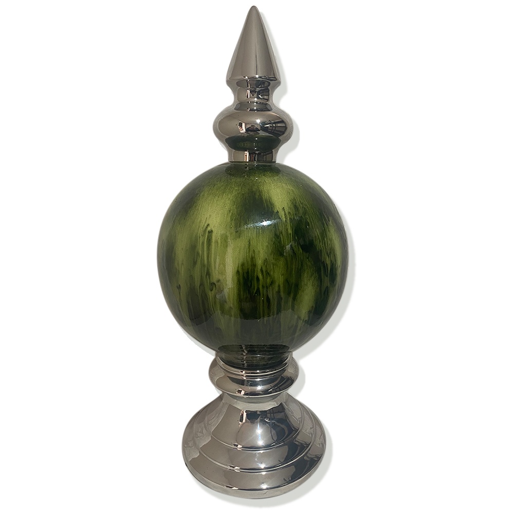 Mauro Ferretti pomo rotondo in ceramica verde sfumato