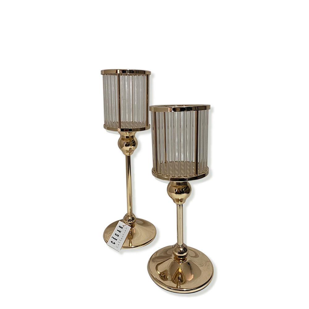 Cesar Collection candeliere metallo color oro