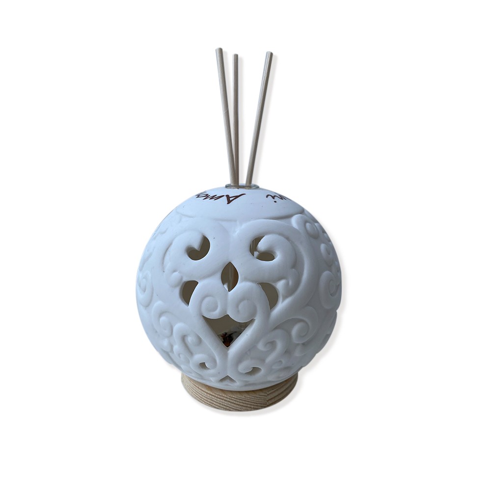 Profumatore Diffusore Giglio in ceramica a Sfera con Led e Box
