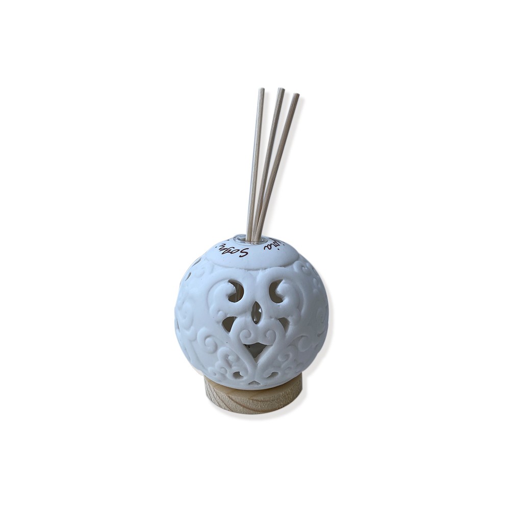 Profumatore Diffusore Giglio in ceramica a Sfera con Led e Box