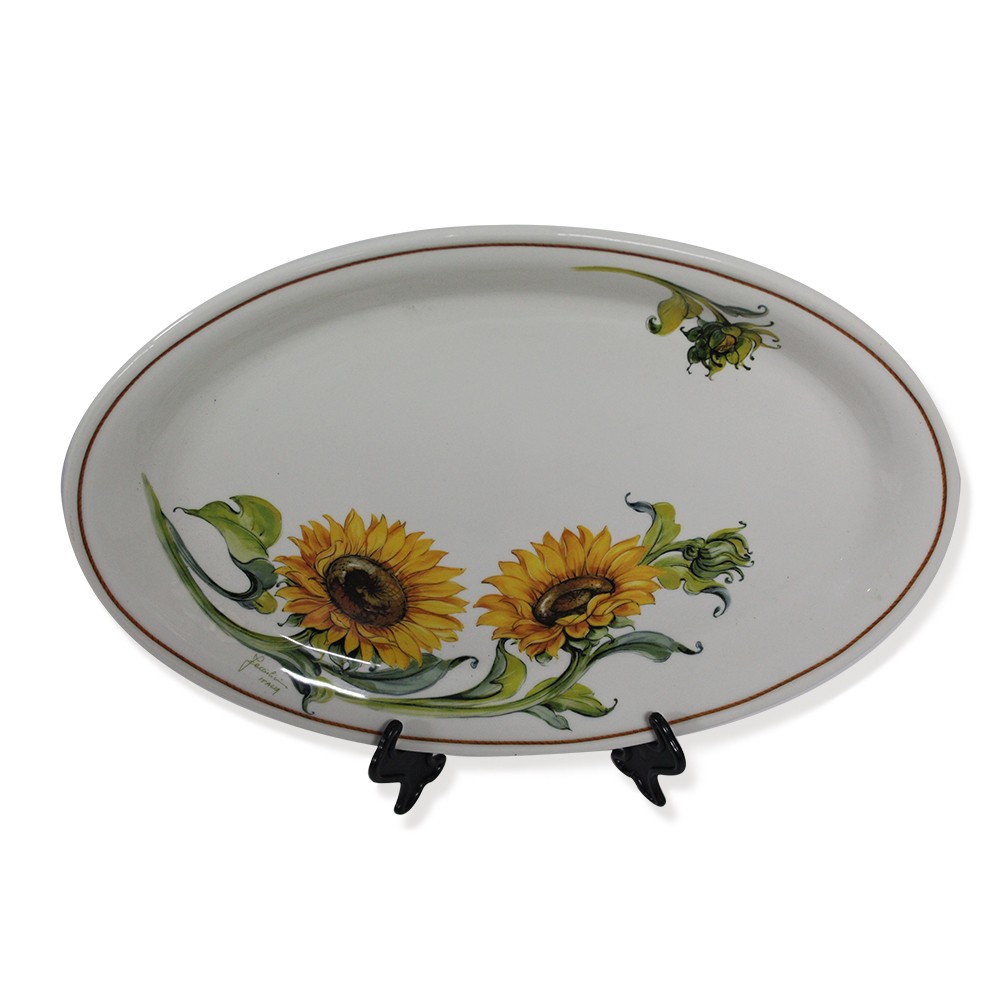 Vassoio girasole in ceramica