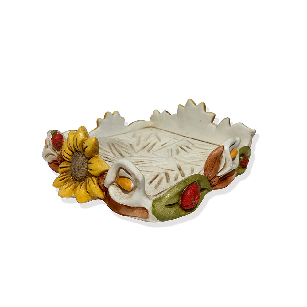 Ranocchiorè portatovaglioli in ceramica di capodimonte