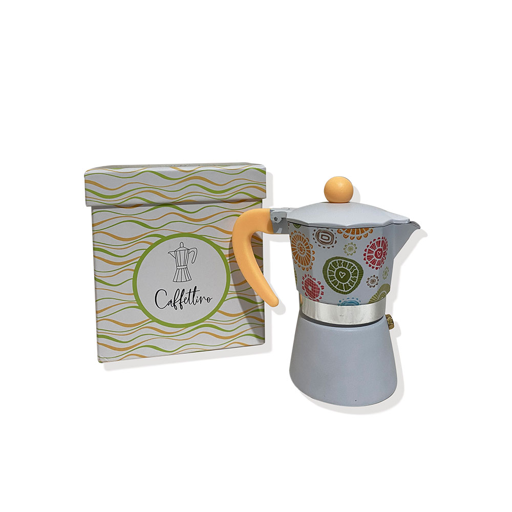 Emmebi caffettiera linea caffettino bianca 3 tazze cuori