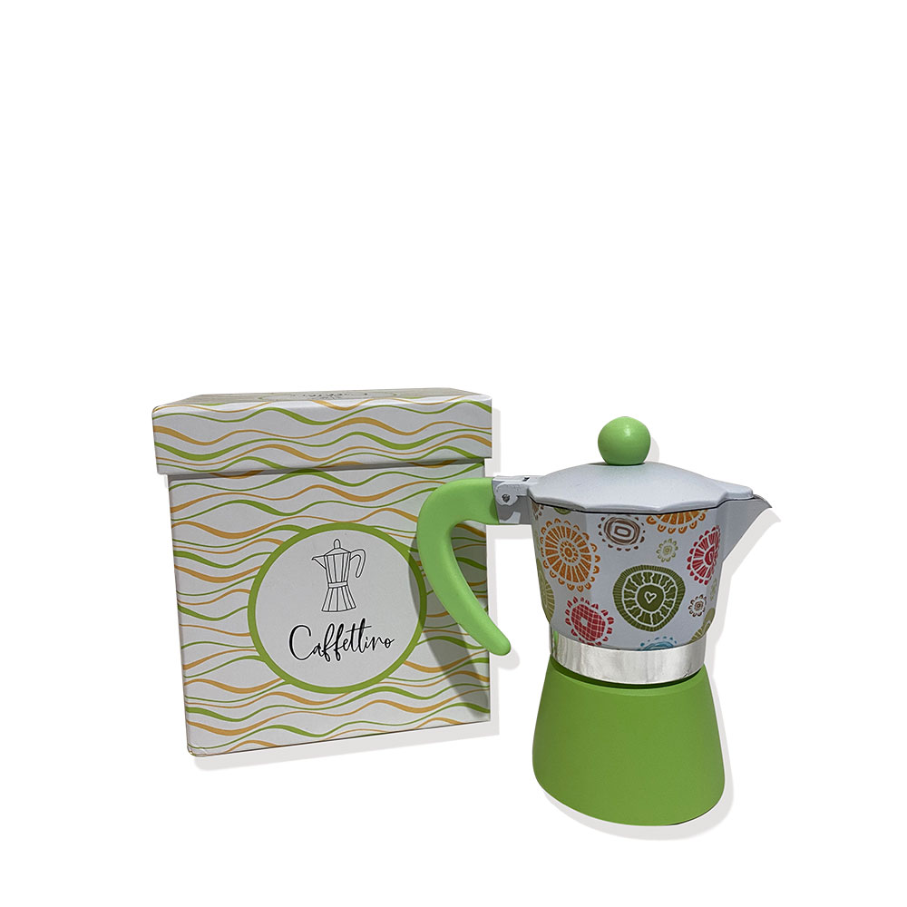 Emmebi caffettiera linea caffettino verde 3 tazze cuori